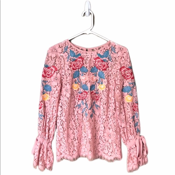 champagne & strawberry Tops - Champagne & Strawberry Lace Top-h9